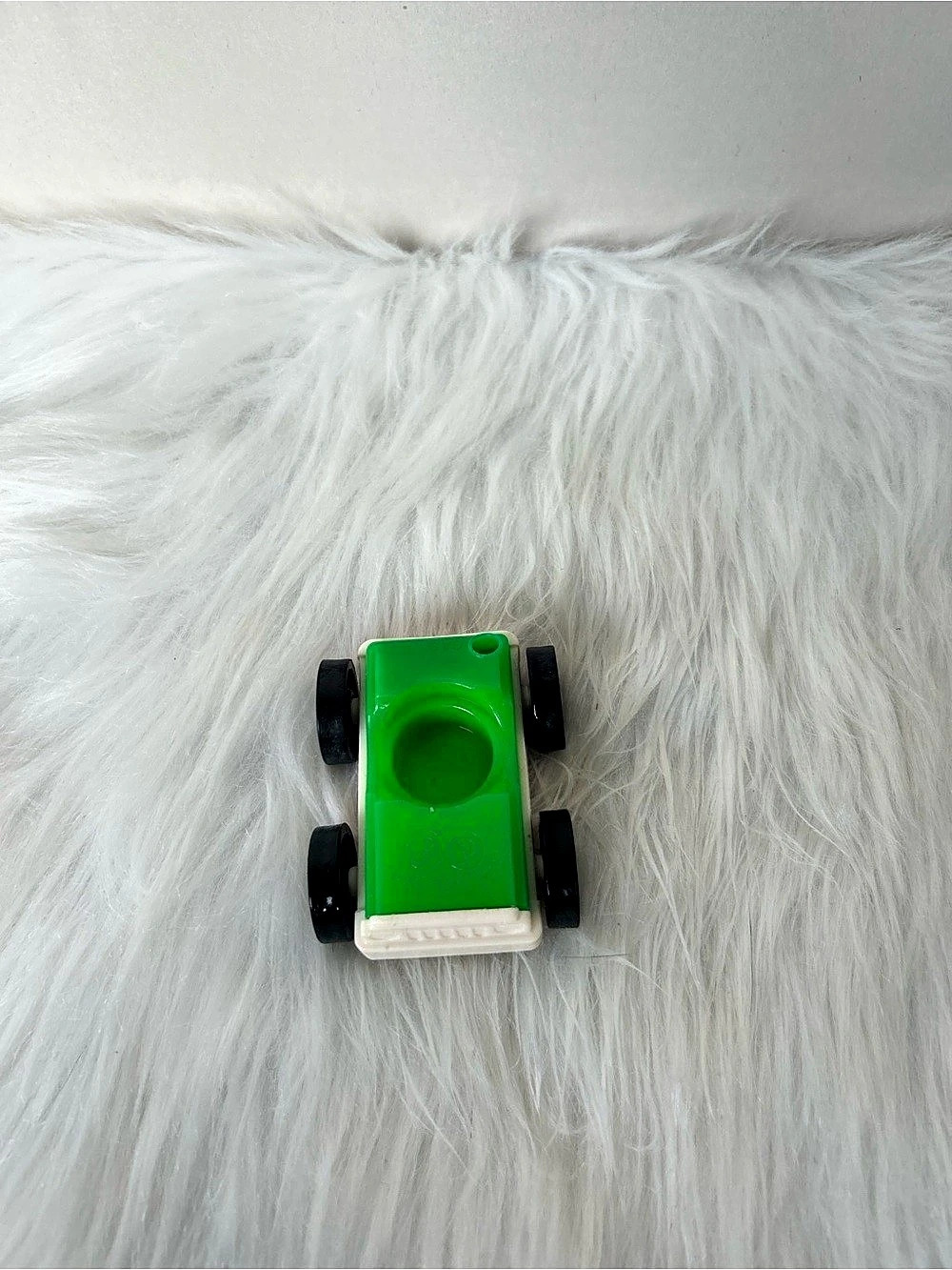 Fisher-Price Little People Single-Seater Passenger Car Green & White Toy Car